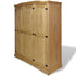 Maison Madeleine -  Wardrobe Mexican Pine Corona Range 3 Doors